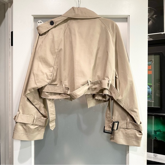 Zara Oversized Cropped Trench Coat - Picture 6 of 6